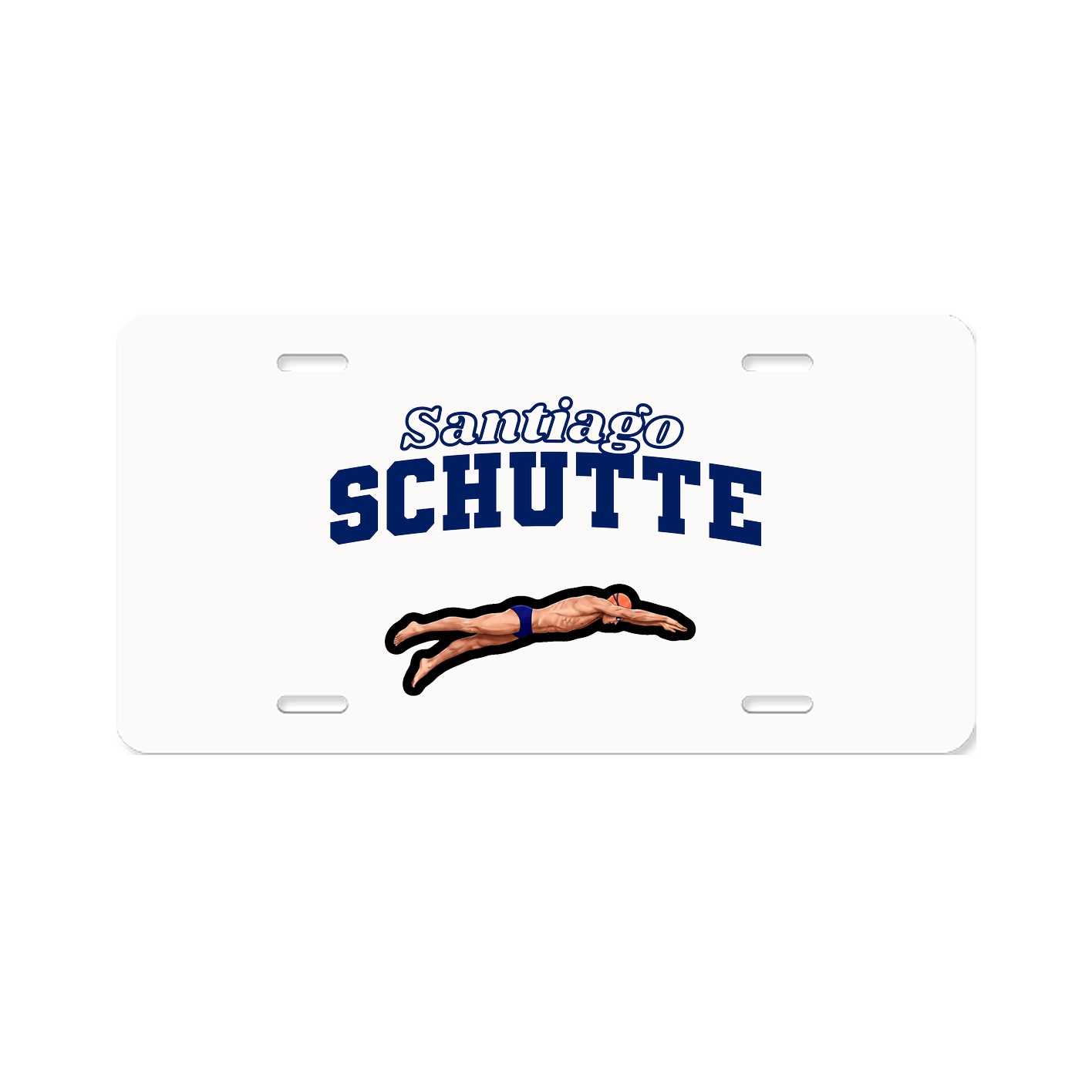 License Plate — Name Arch in Classic