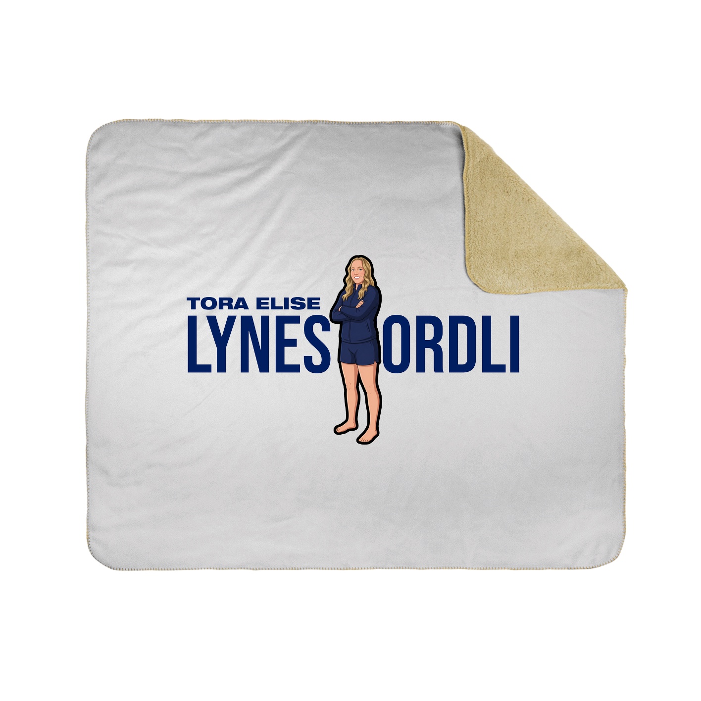Throw Blanket — Player Name in White