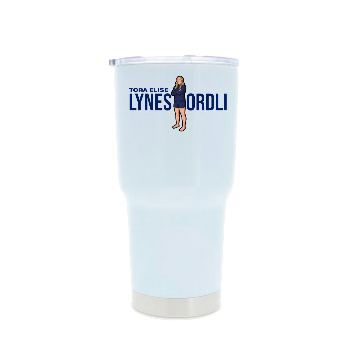 30oz Stainless Steel Tumbler — Player Name in White