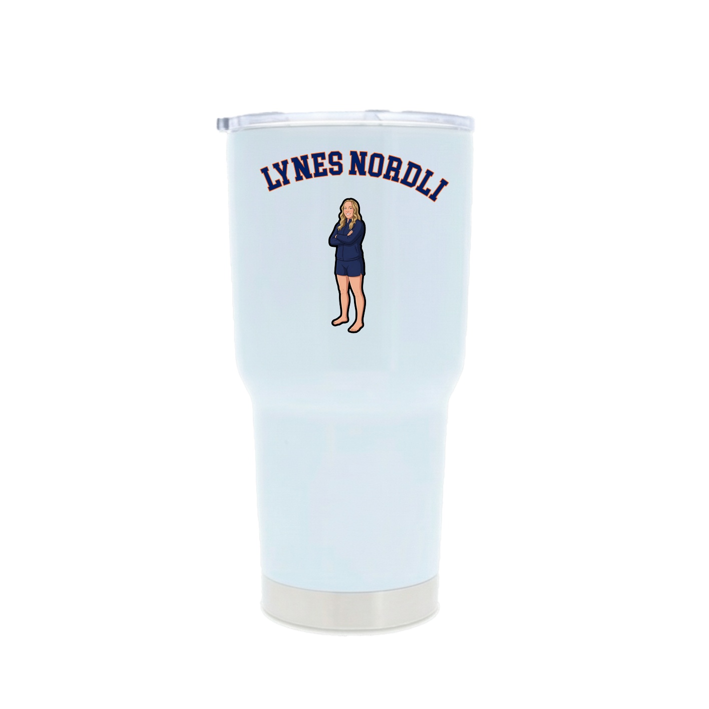 30oz Stainless Steel Tumbler — Shirsey Arch in White