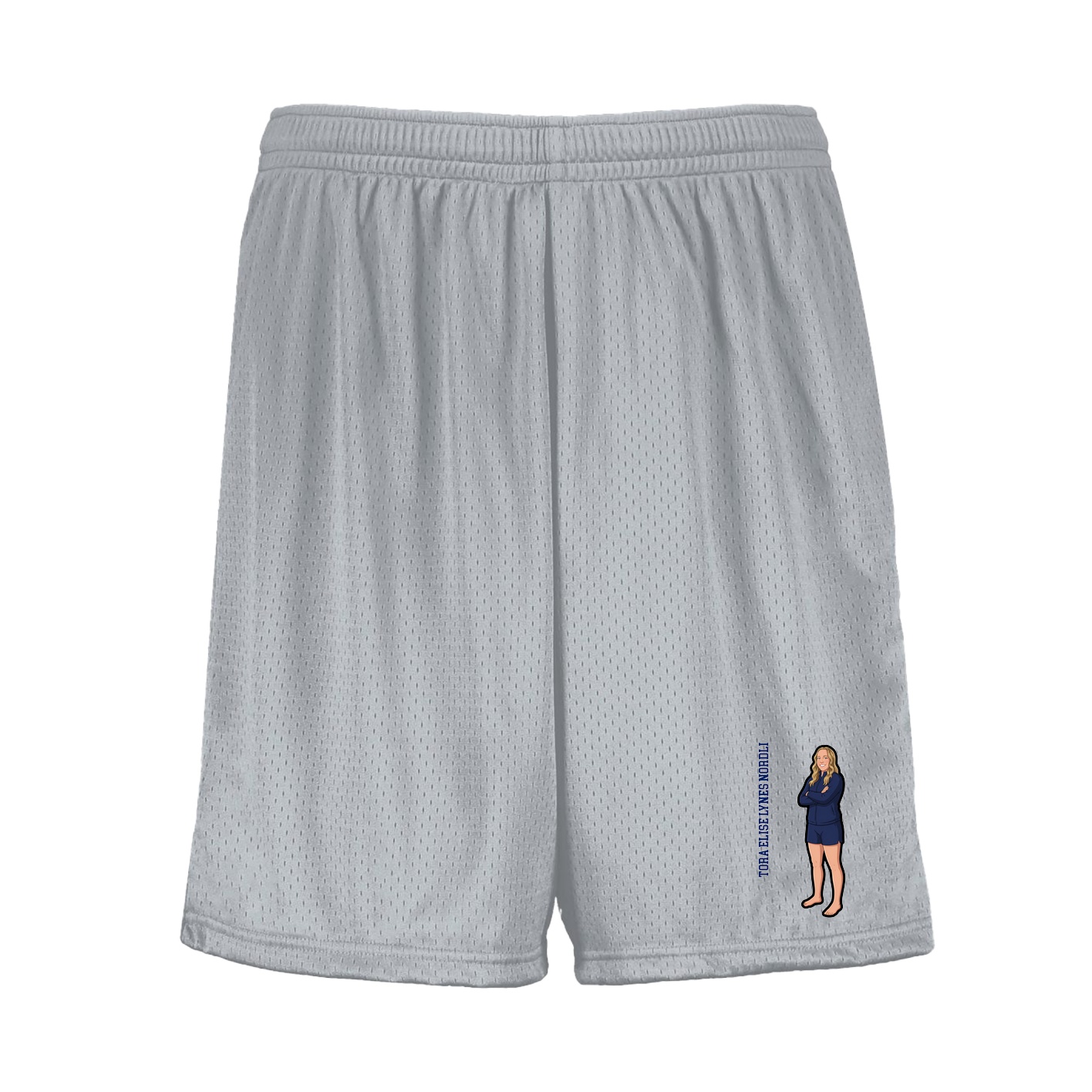 Shorts — Name Vertical in Silver
