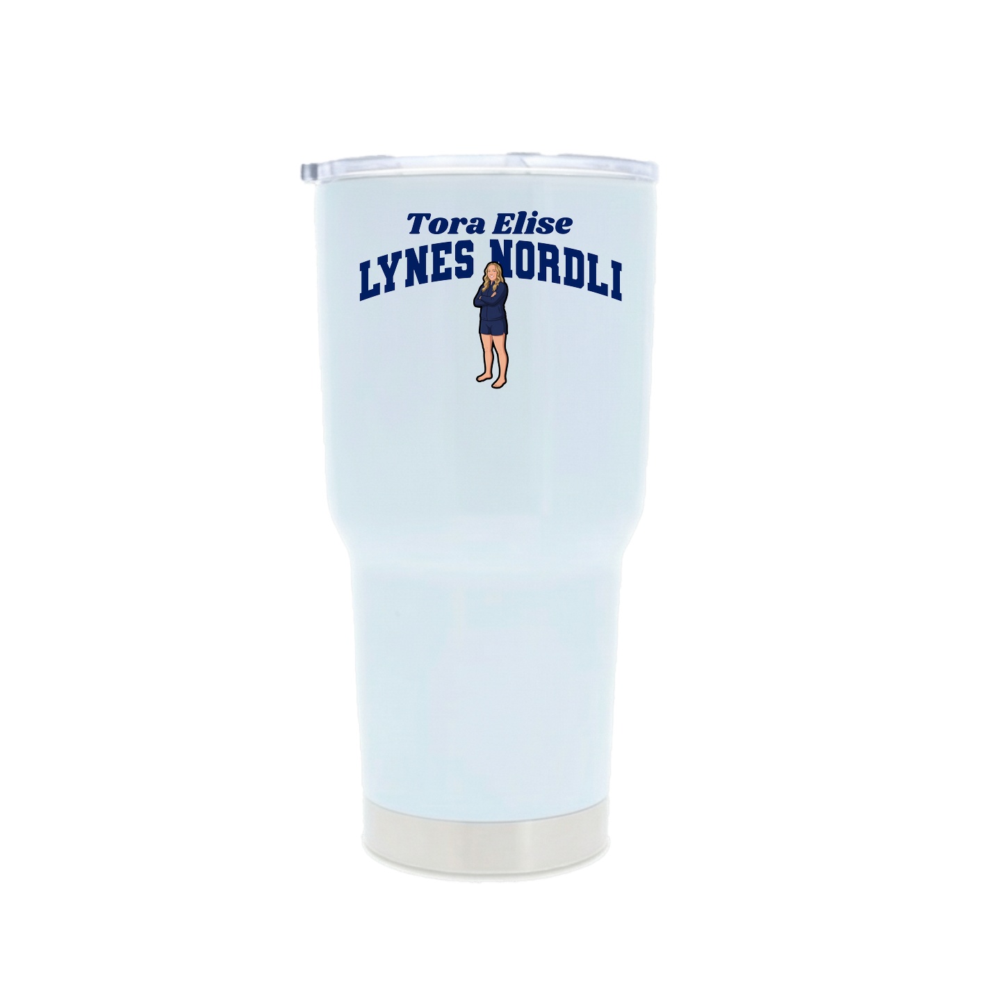 30oz Stainless Steel Tumbler — Signature Arch in White