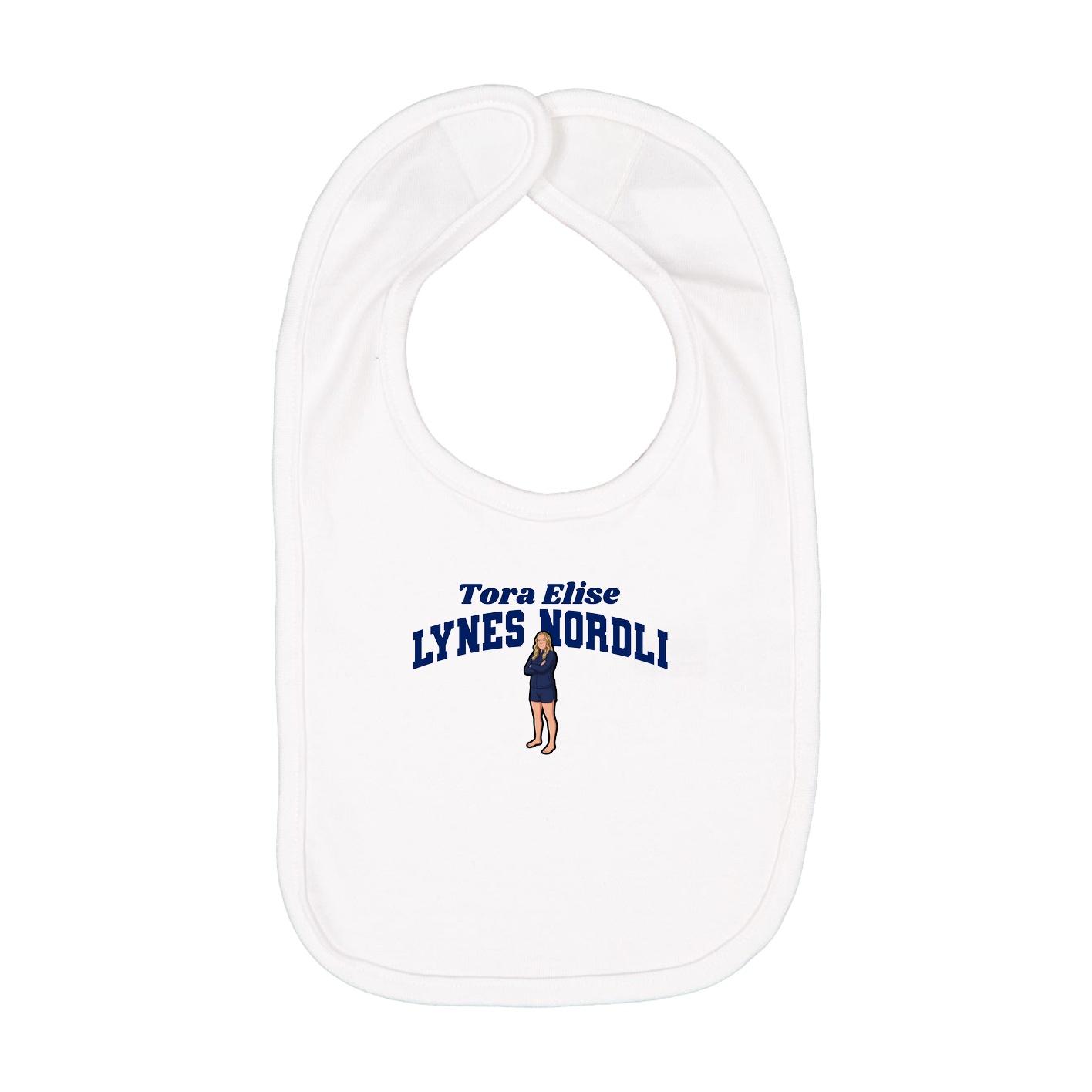 Infant Bib — Signature Arch in White