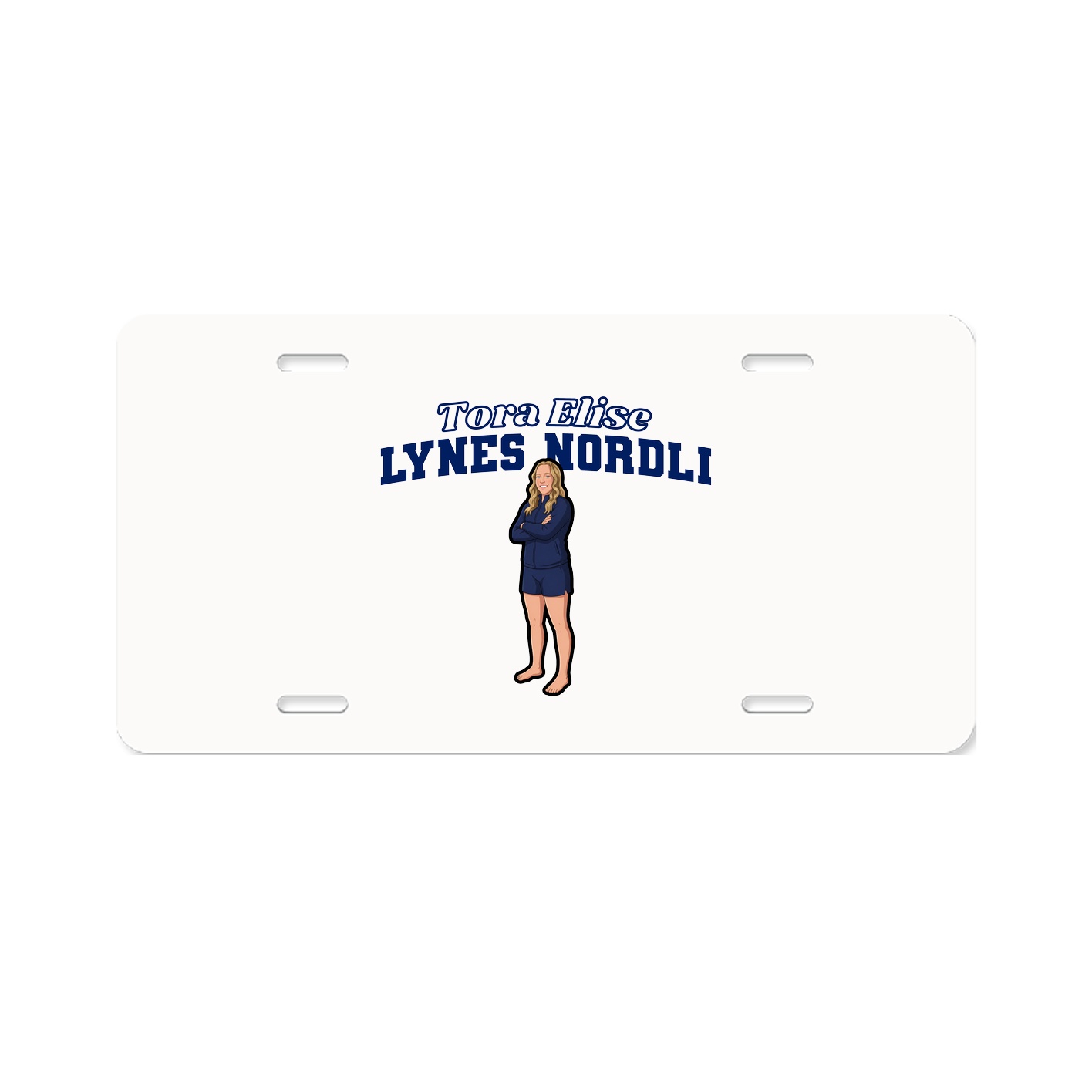 License Plate — Name Arch in Classic