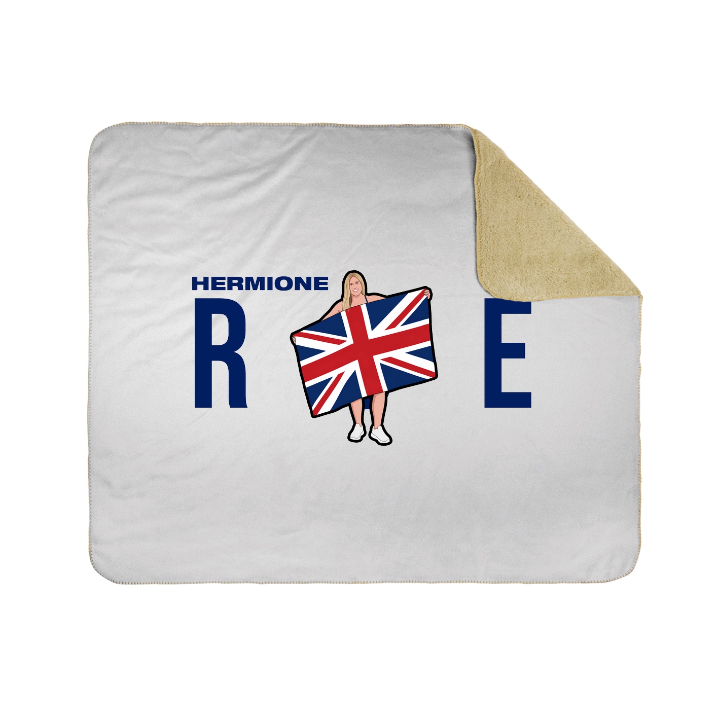 Throw Blanket — Player Name in White