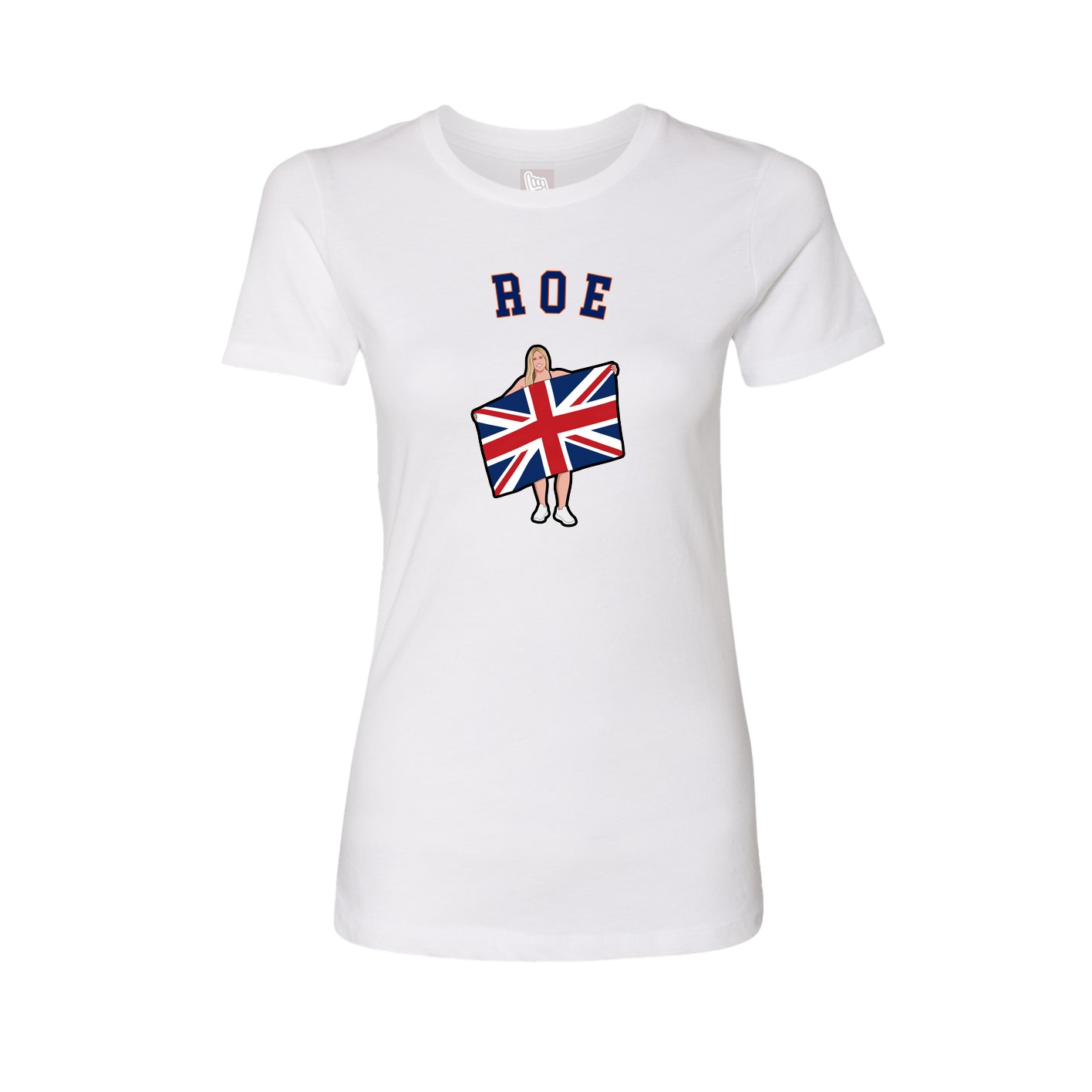 Fitted Women's Tee — Shirsey Arch in White