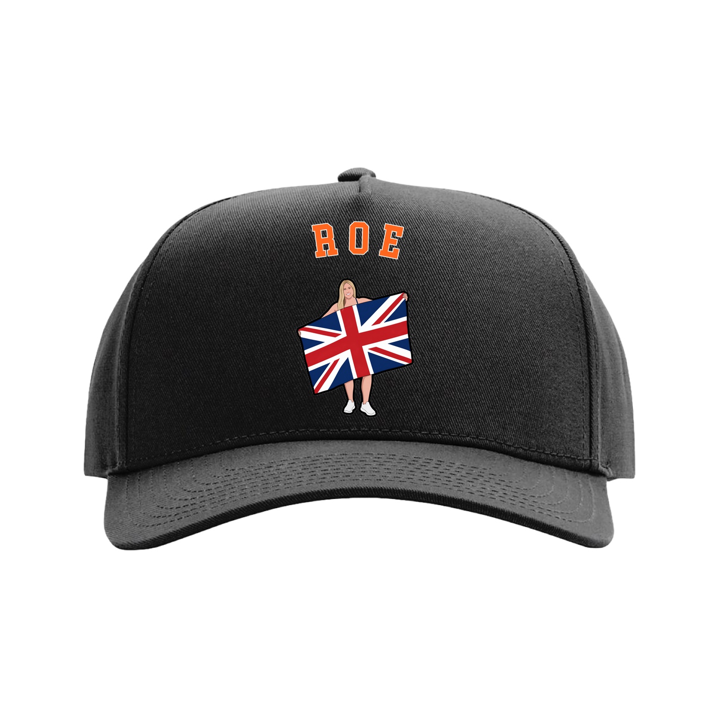 Full Fabric Five-Panel Champ Cap — Shirsey Arch in Black