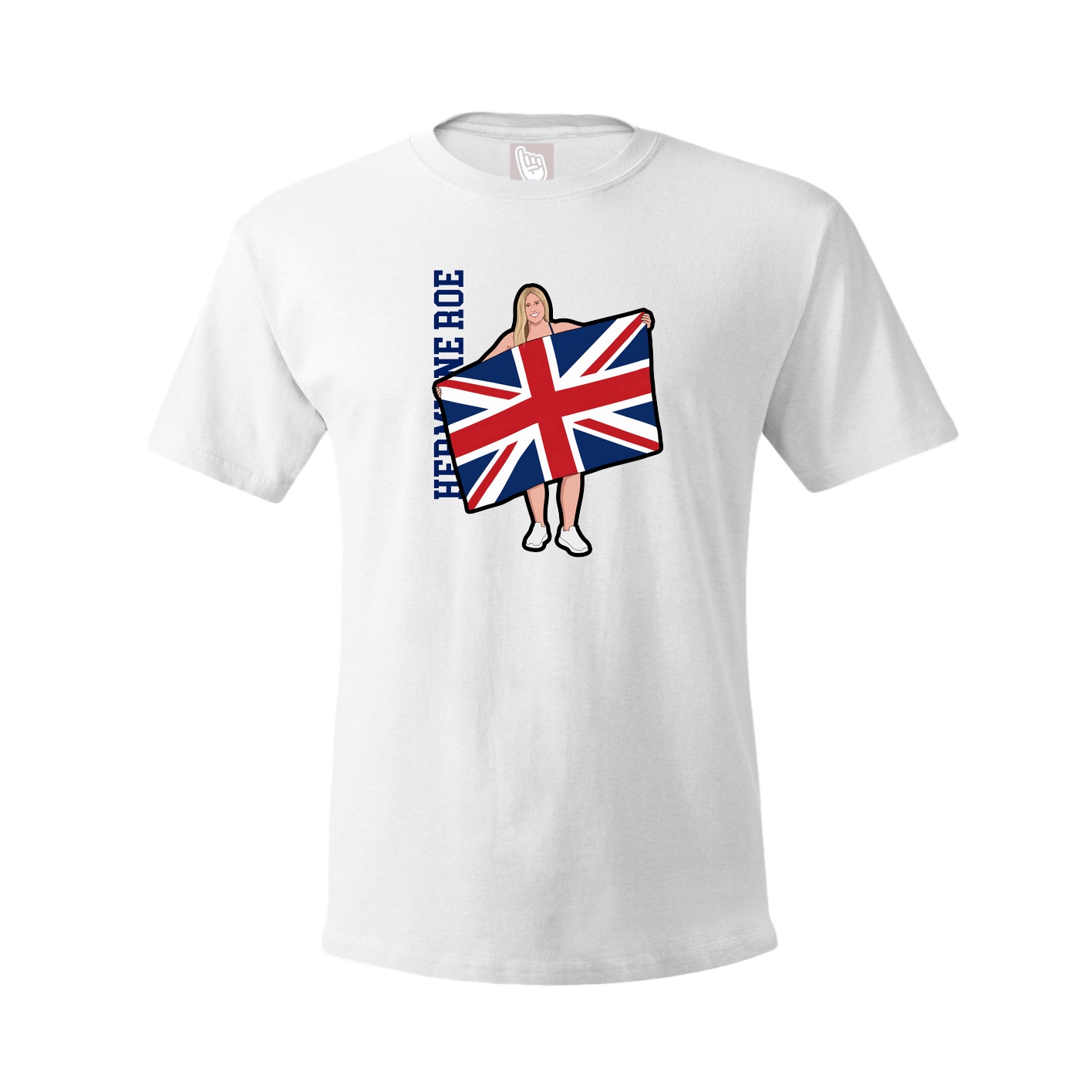 Tee — Name Vertical in White