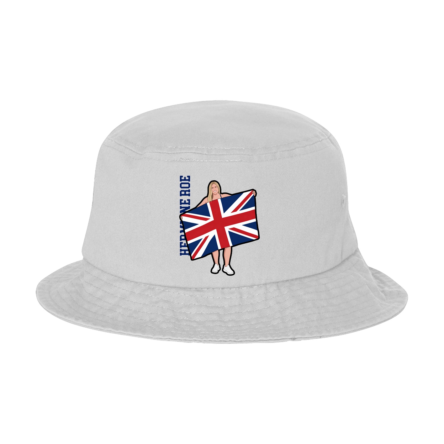 Bucket Cap — Name Vertical in White