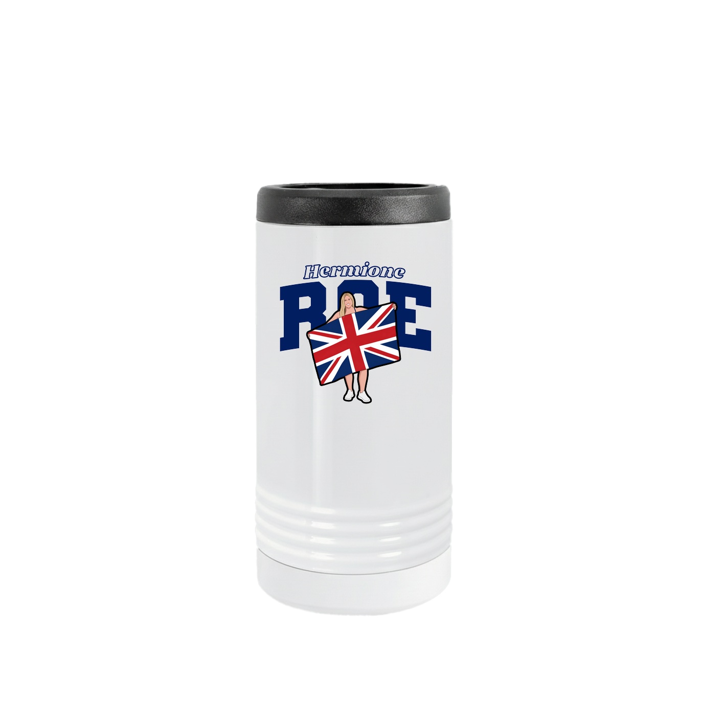 Slim Beverage Holder — Name Arch in White