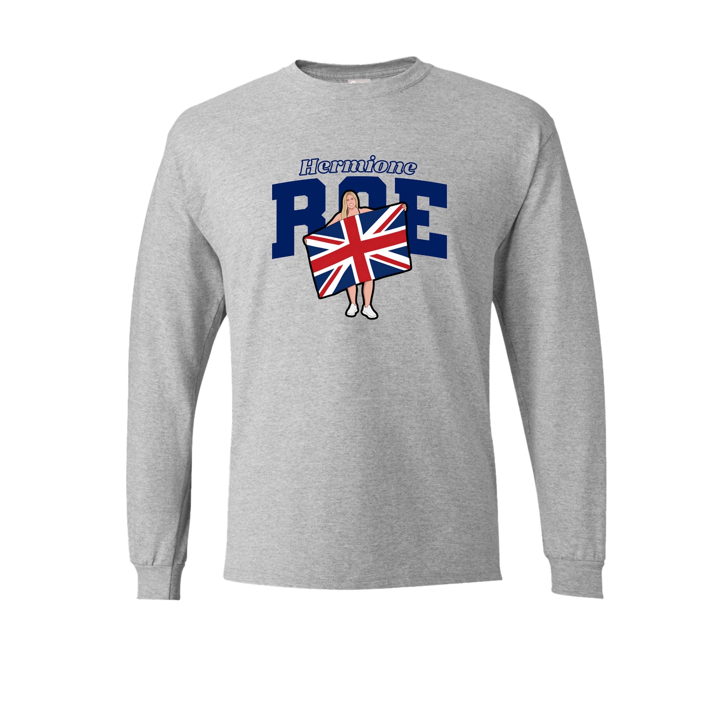 Long Sleeve Tee — Name Arch in Grey