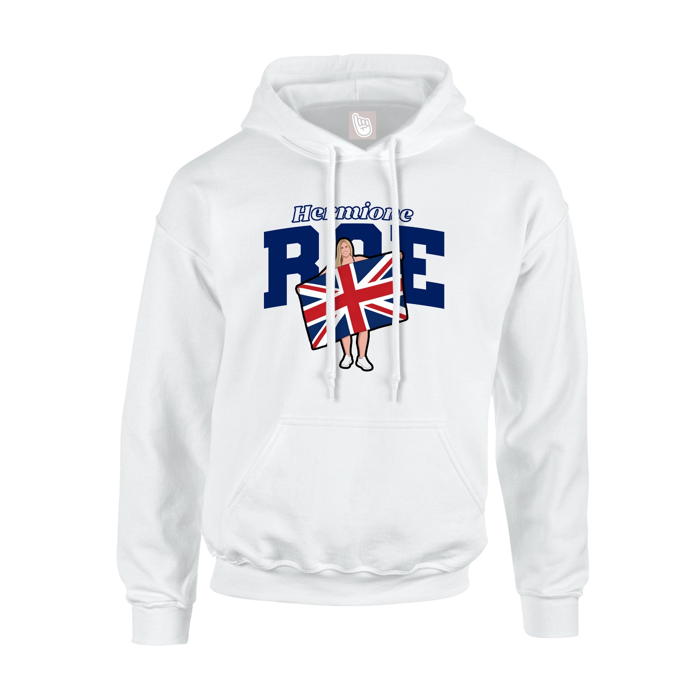 Hoodie — Name Arch in White