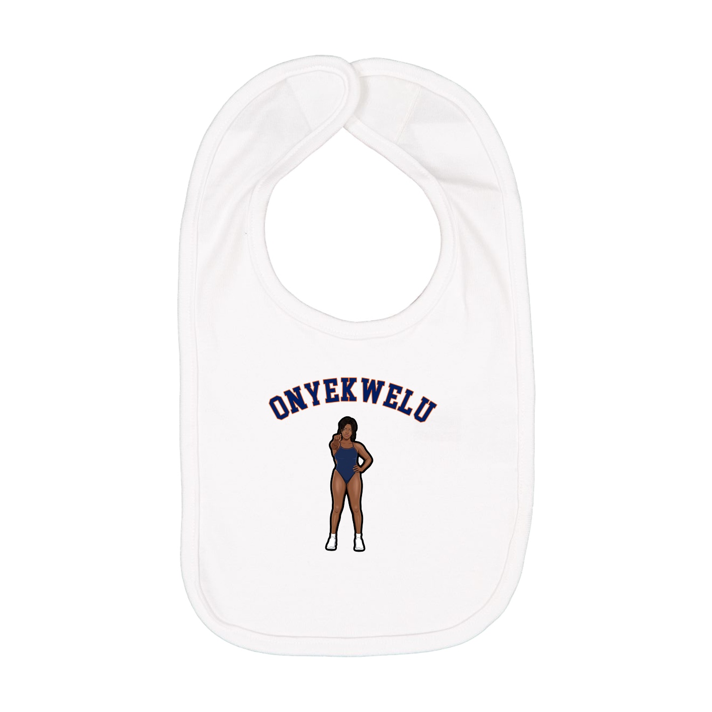 Infant Bib — Shirsey Arch in White