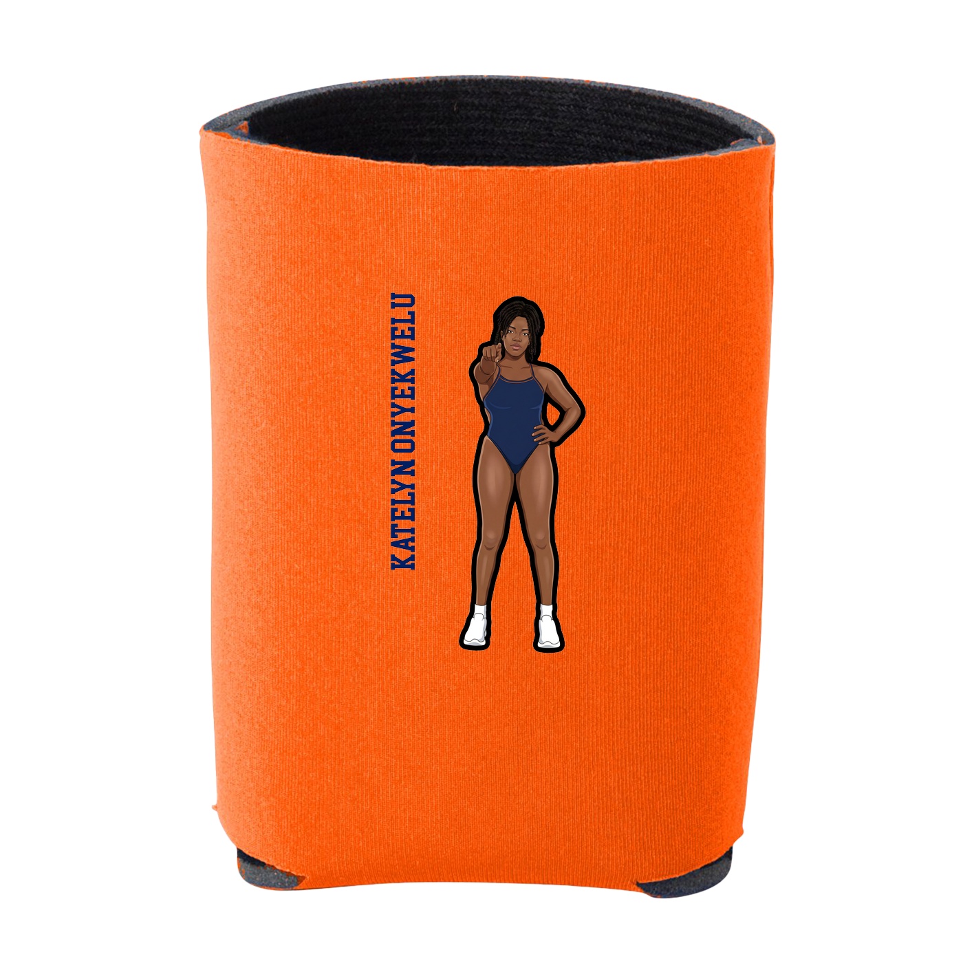 Can Holder — Name Vertical in Orange