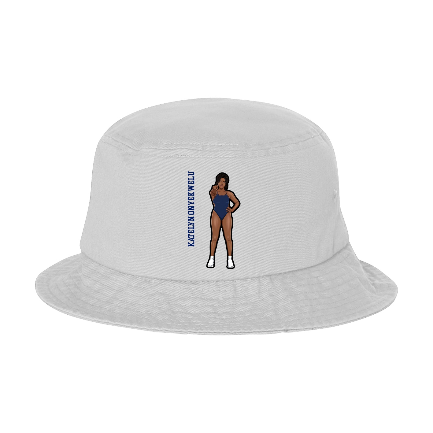 Bucket Cap — Name Vertical in White