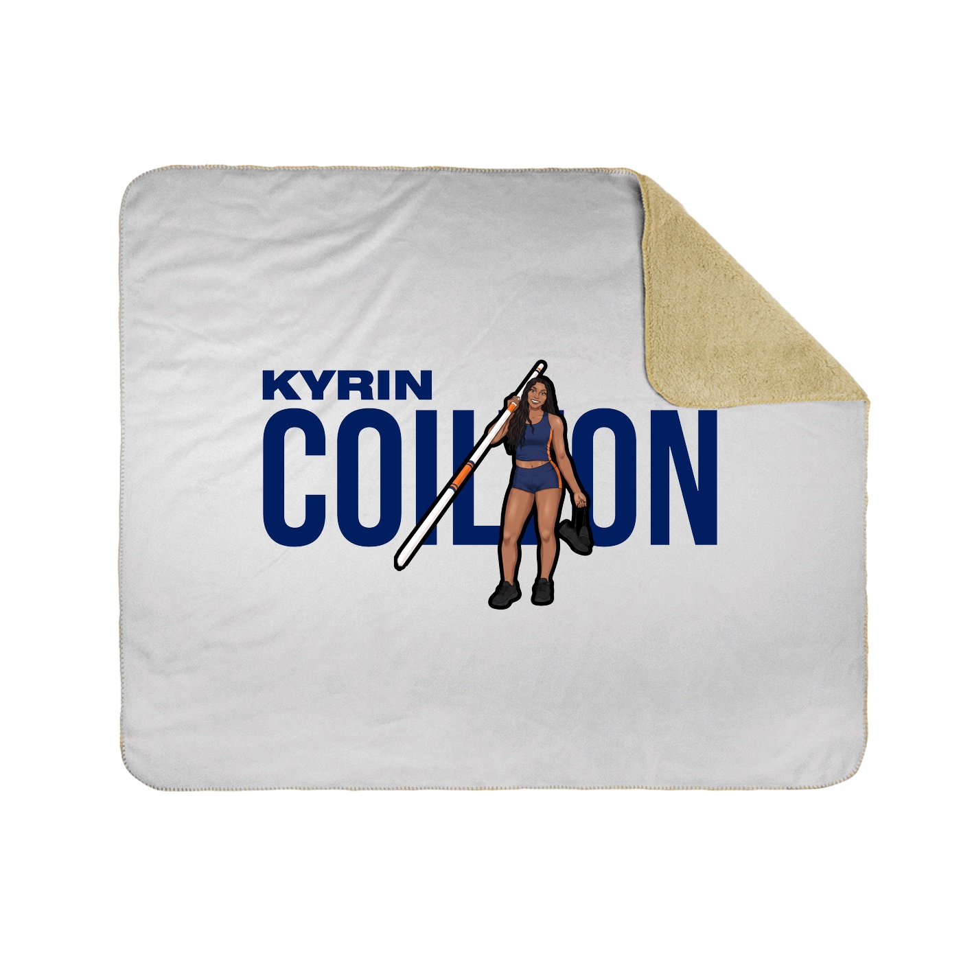 Throw Blanket — Player Name in White