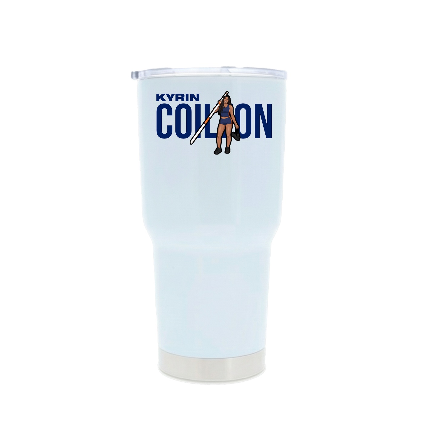 30oz Stainless Steel Tumbler — Player Name in White