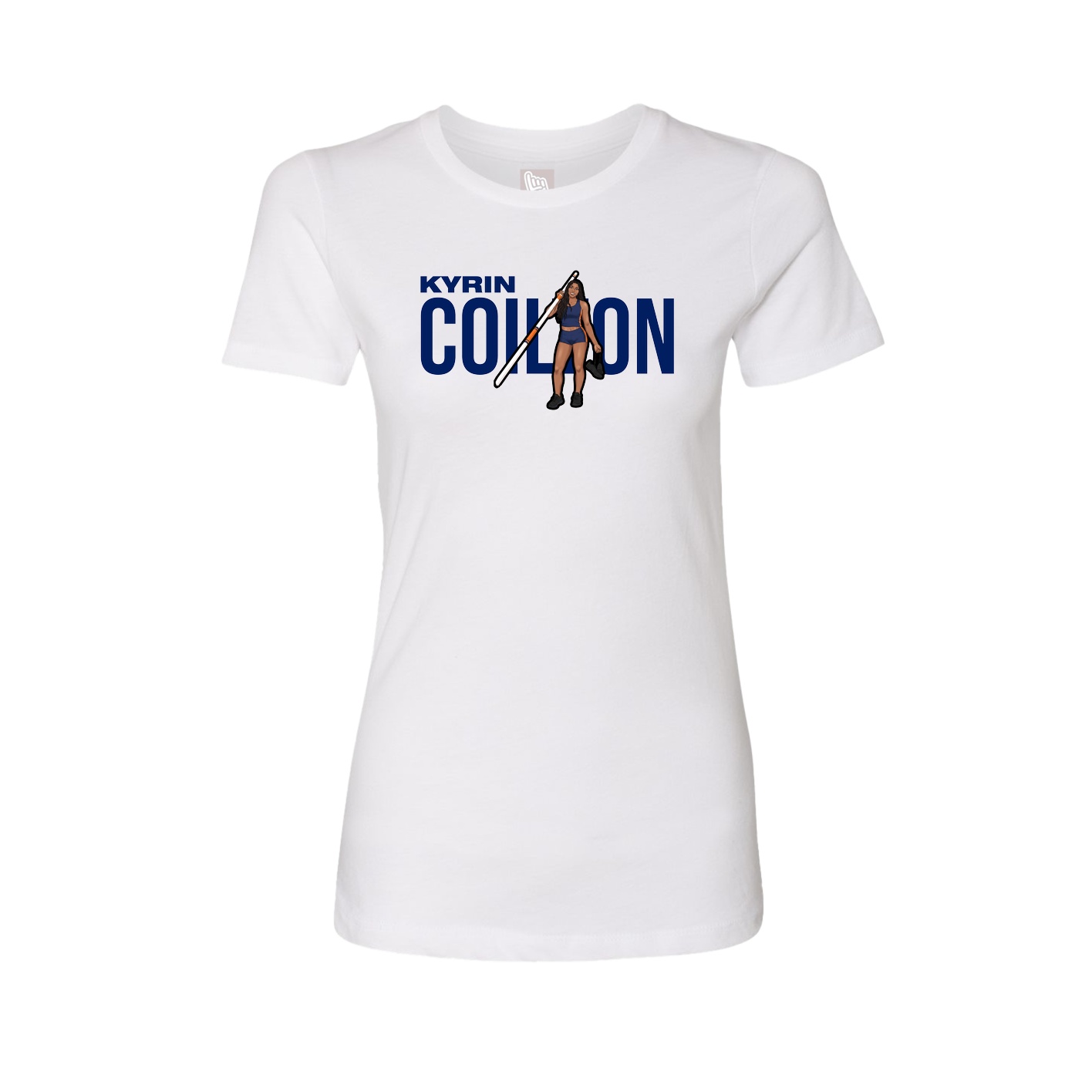 Fitted Women's Tee — Player Name in White