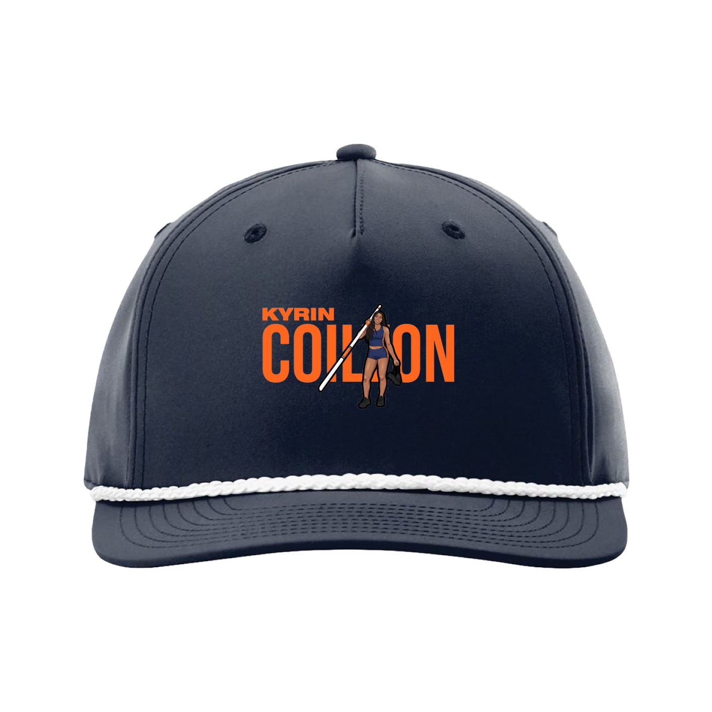 Five-Panel Classic Rope Cap — Player Name in Navy