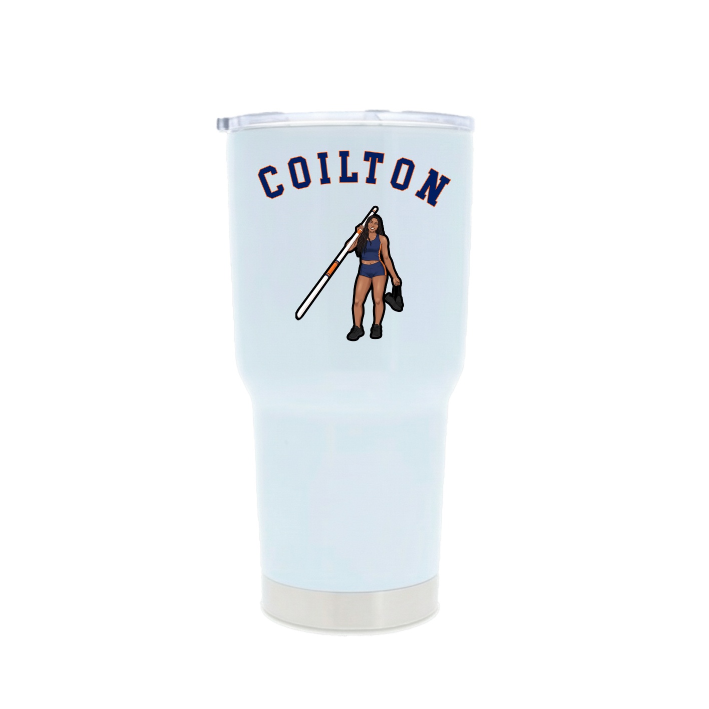 30oz Stainless Steel Tumbler — Shirsey Arch in White