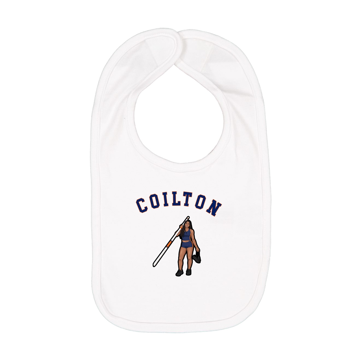 Infant Bib — Shirsey Arch in White