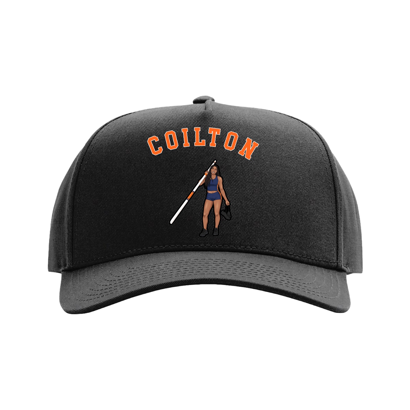 Full Fabric Five-Panel Champ Cap — Shirsey Arch in Black