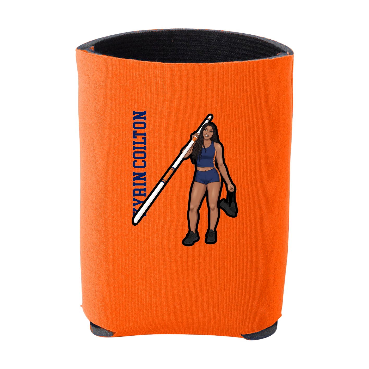 Can Holder — Name Vertical in Orange