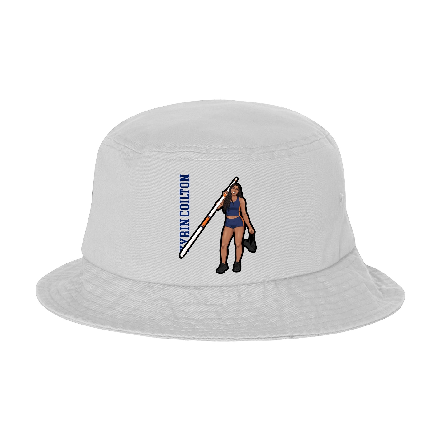 Bucket Cap — Name Vertical in White