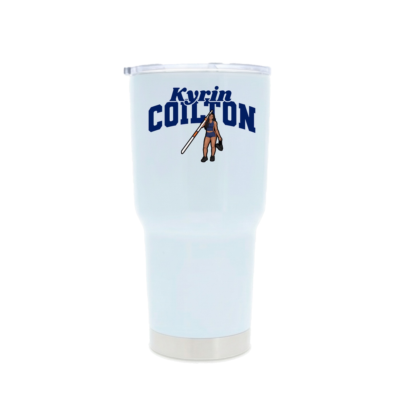 30oz Stainless Steel Tumbler — Signature Arch in White
