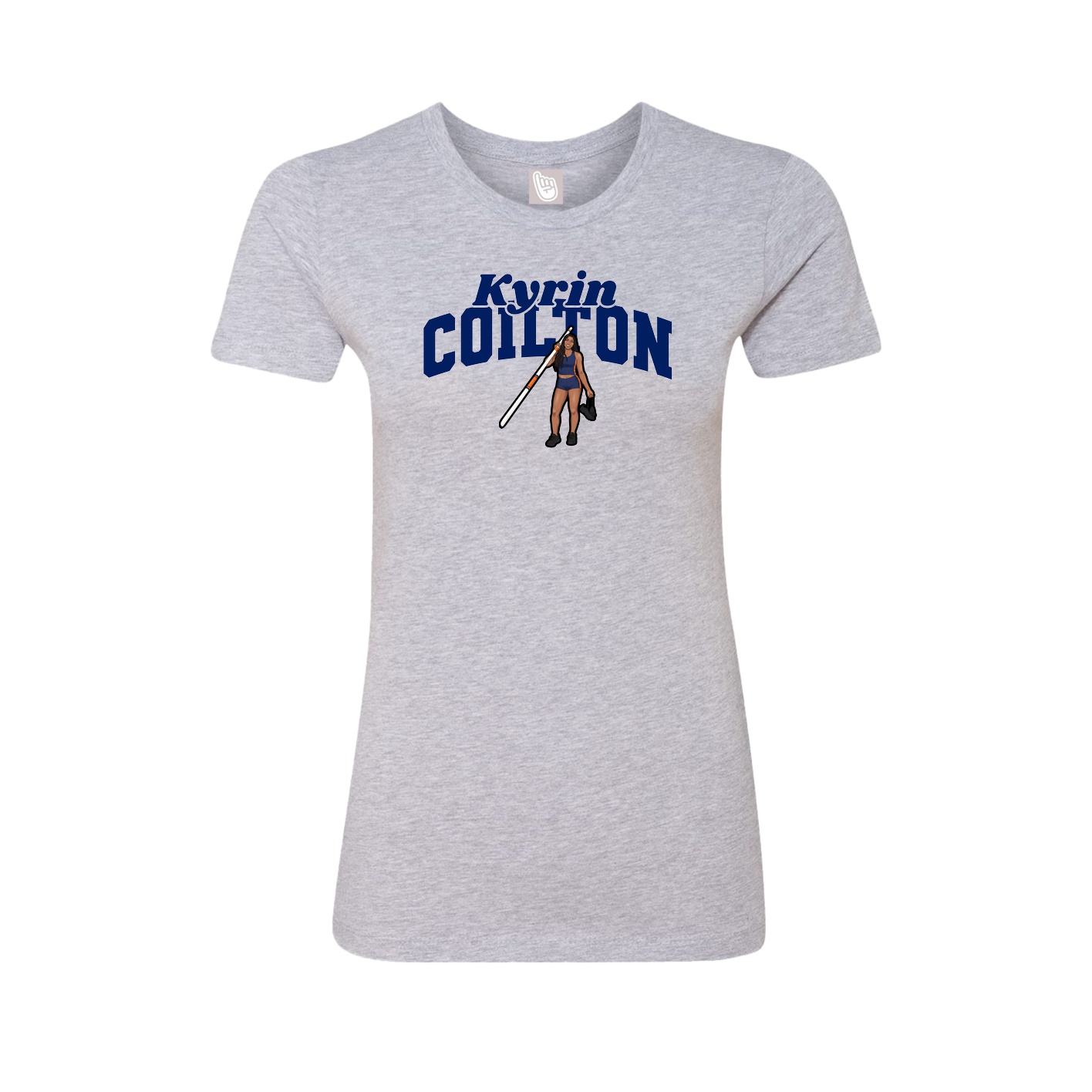 Fitted Women's Tee — Signature Arch in Grey