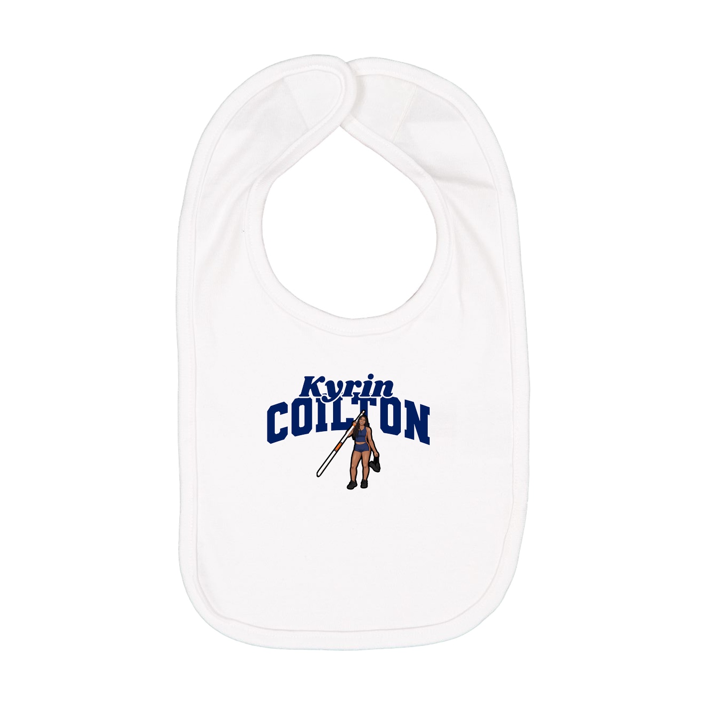 Infant Bib — Signature Arch in White