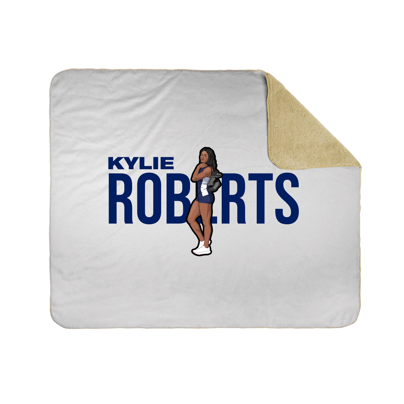 Throw Blanket — Player Name in White