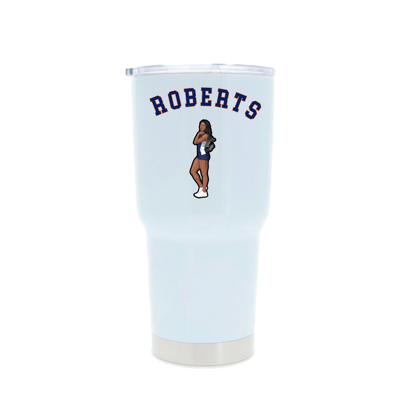 30oz Stainless Steel Tumbler — Shirsey Arch in White