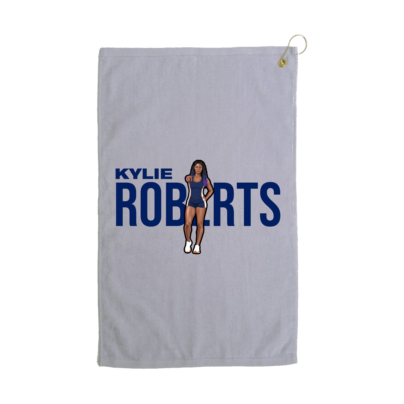 Golf Towel — Player Name in Grey