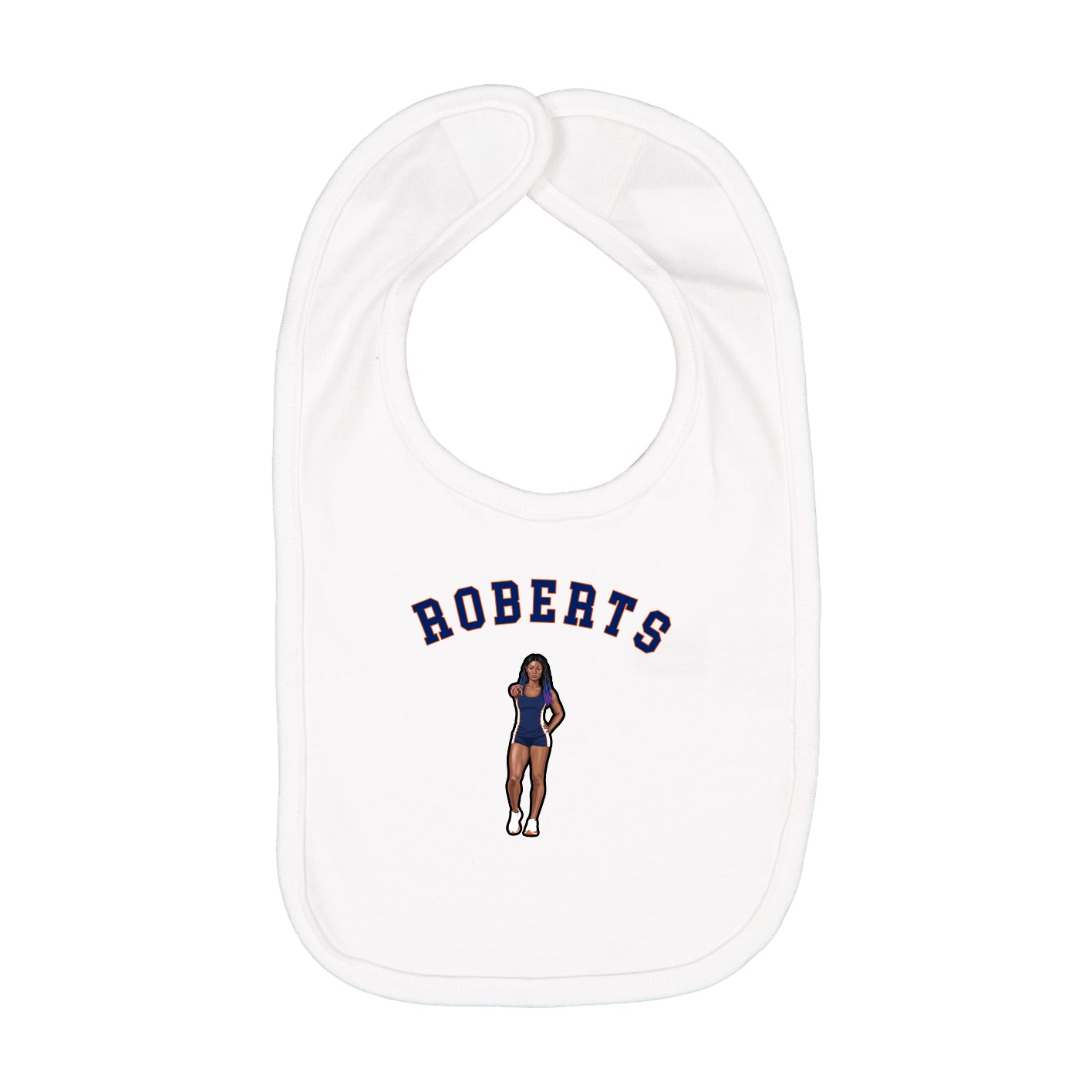 Infant Bib — Shirsey Arch in White
