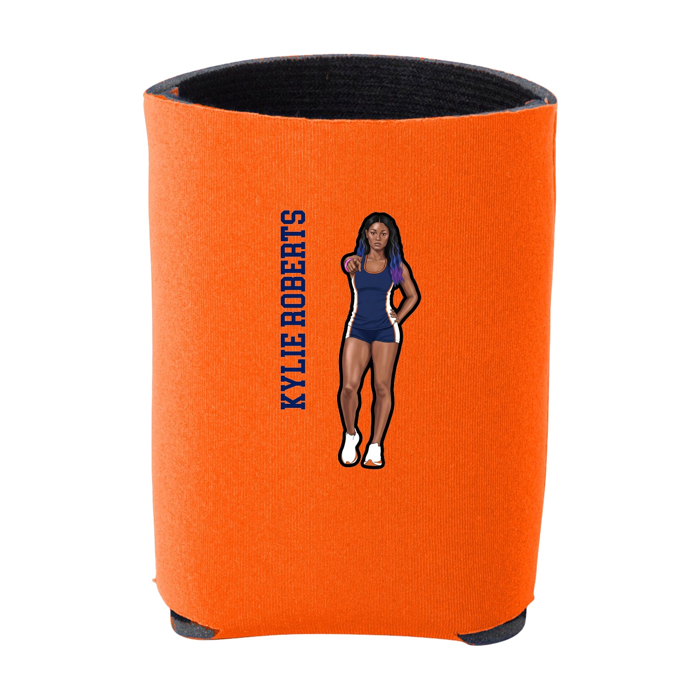 Can Holder — Name Vertical in Orange