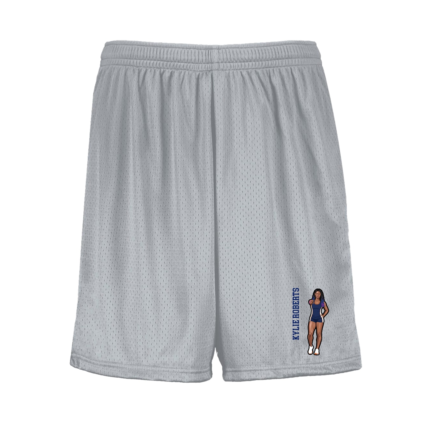 Shorts — Name Vertical in Silver