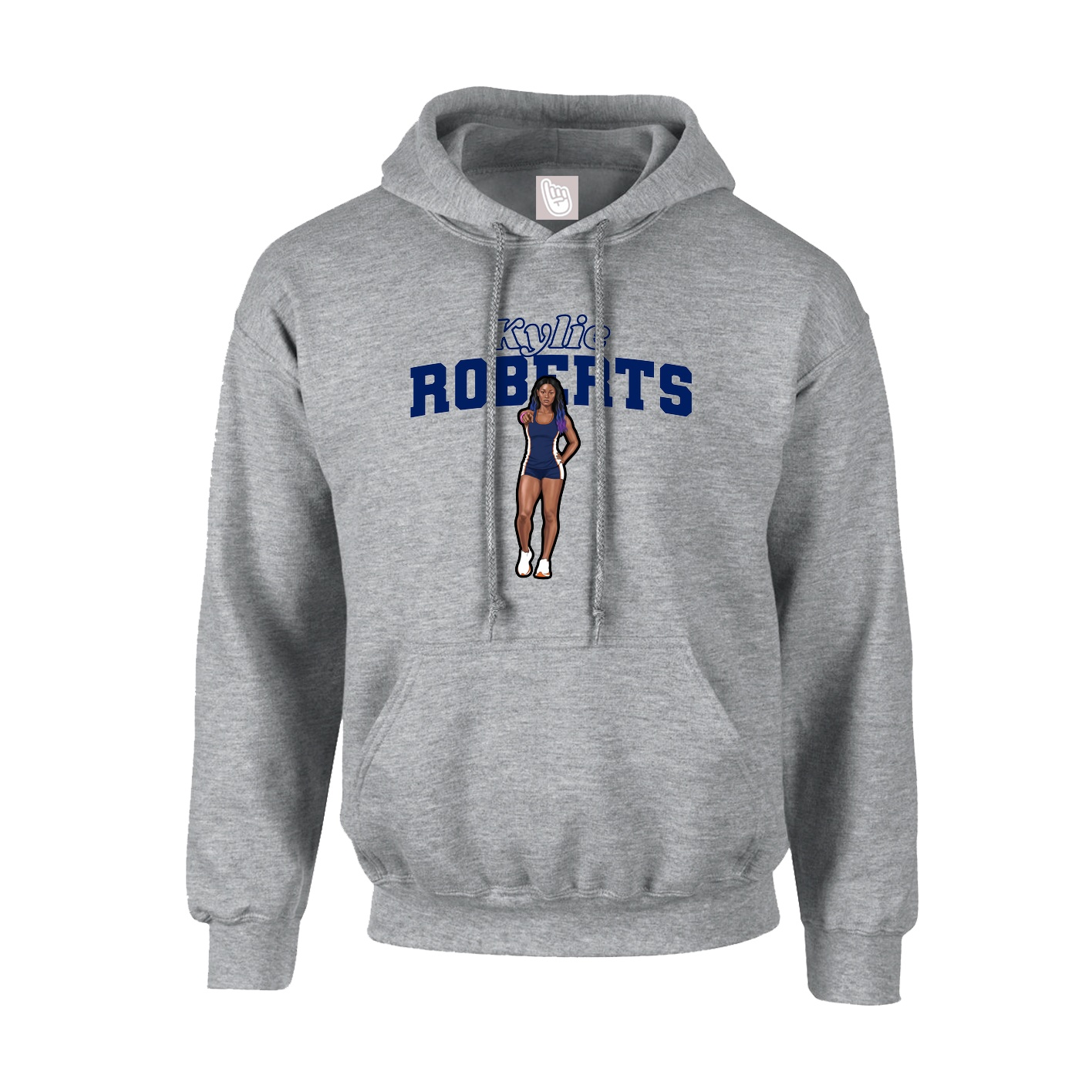 Youth Hoodie — Name Arch in Grey