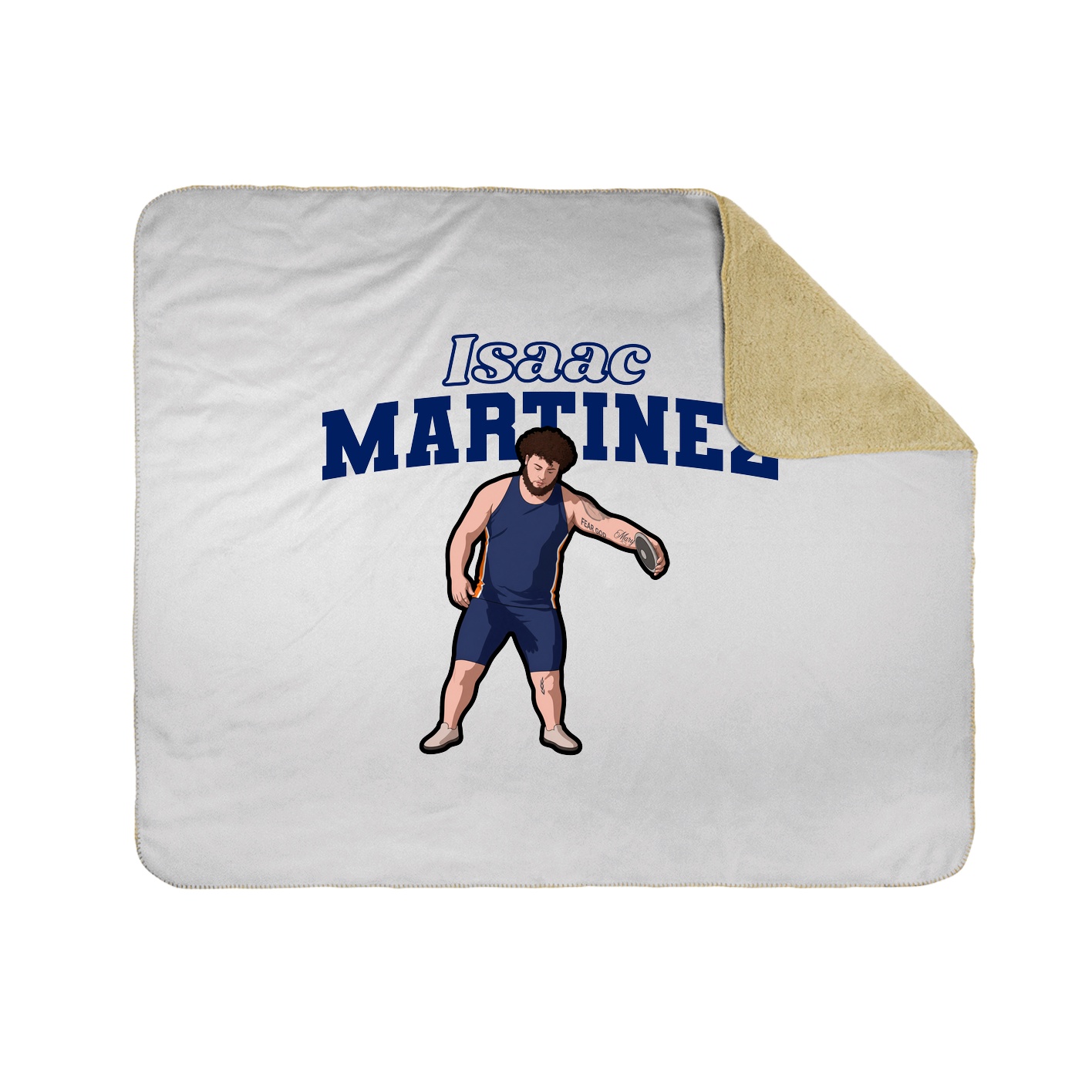 Throw Blanket — Name Arch in White