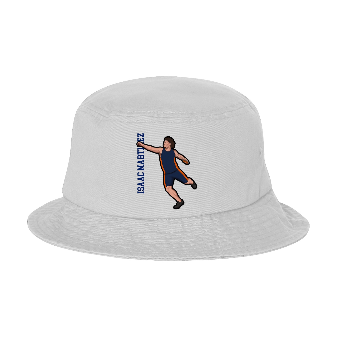 Bucket Cap — Name Vertical in White