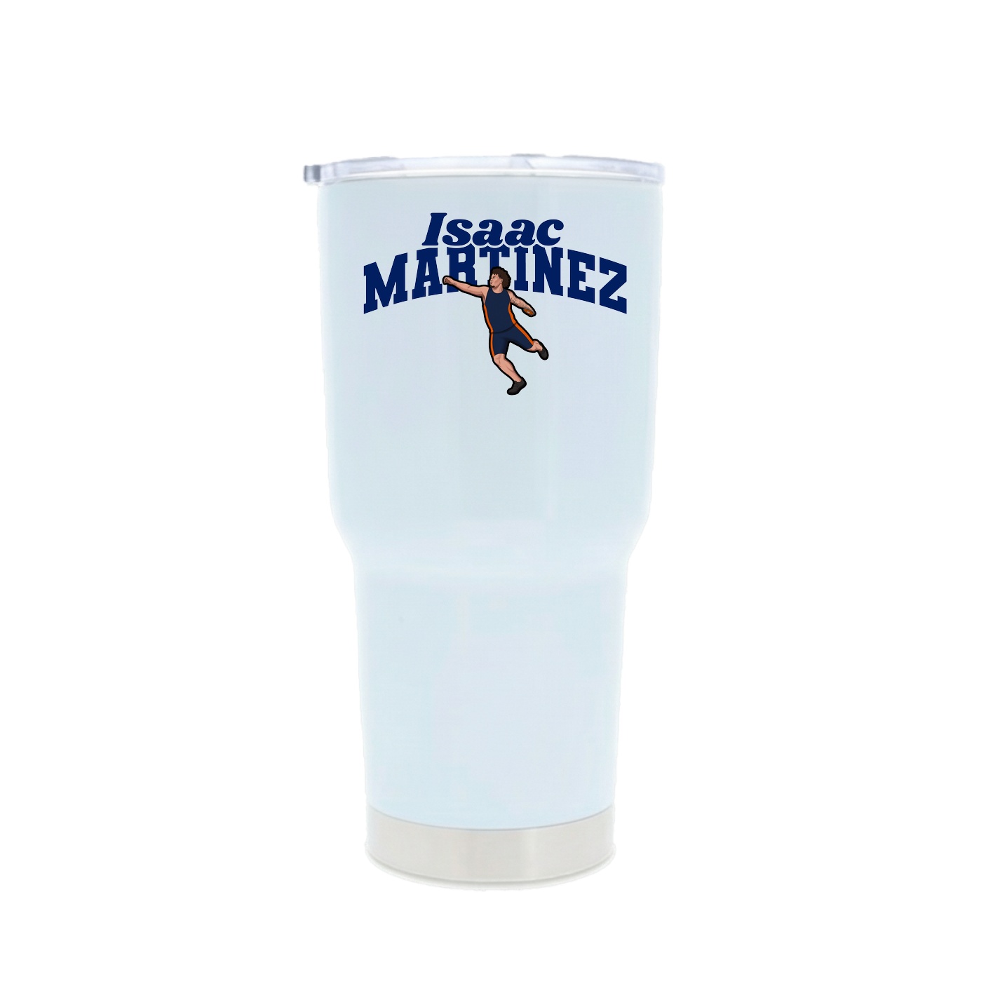 30oz Stainless Steel Tumbler — Signature Arch in White