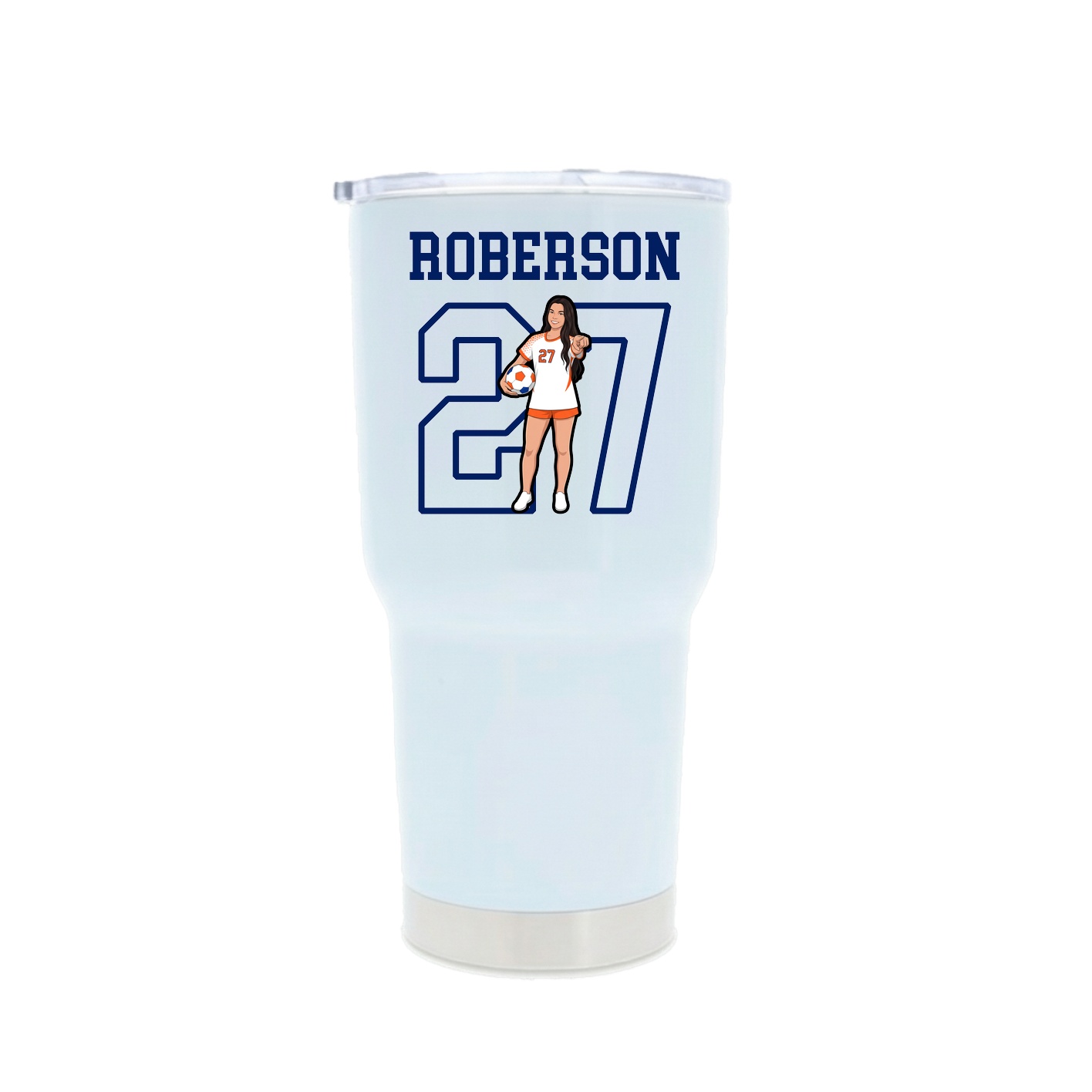 30oz Stainless Steel Tumbler — Shirsey in White