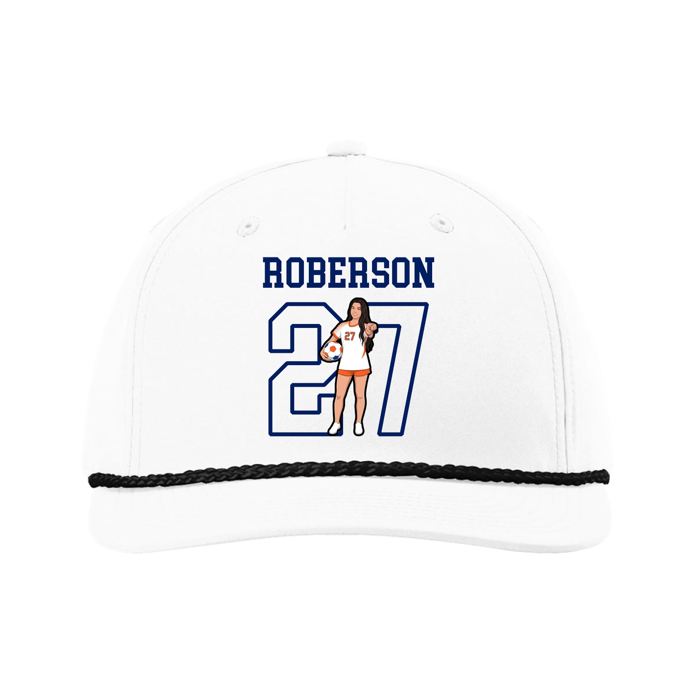 Five-Panel Classic Rope Cap — Shirsey in White