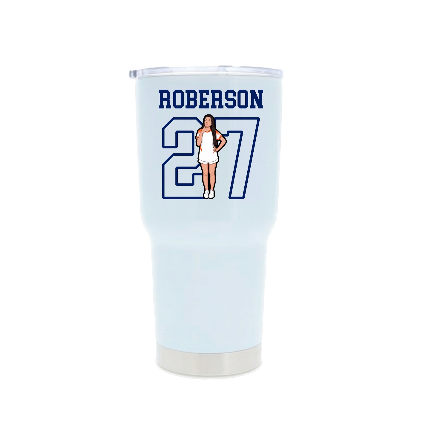 30oz Stainless Steel Tumbler — Shirsey in White