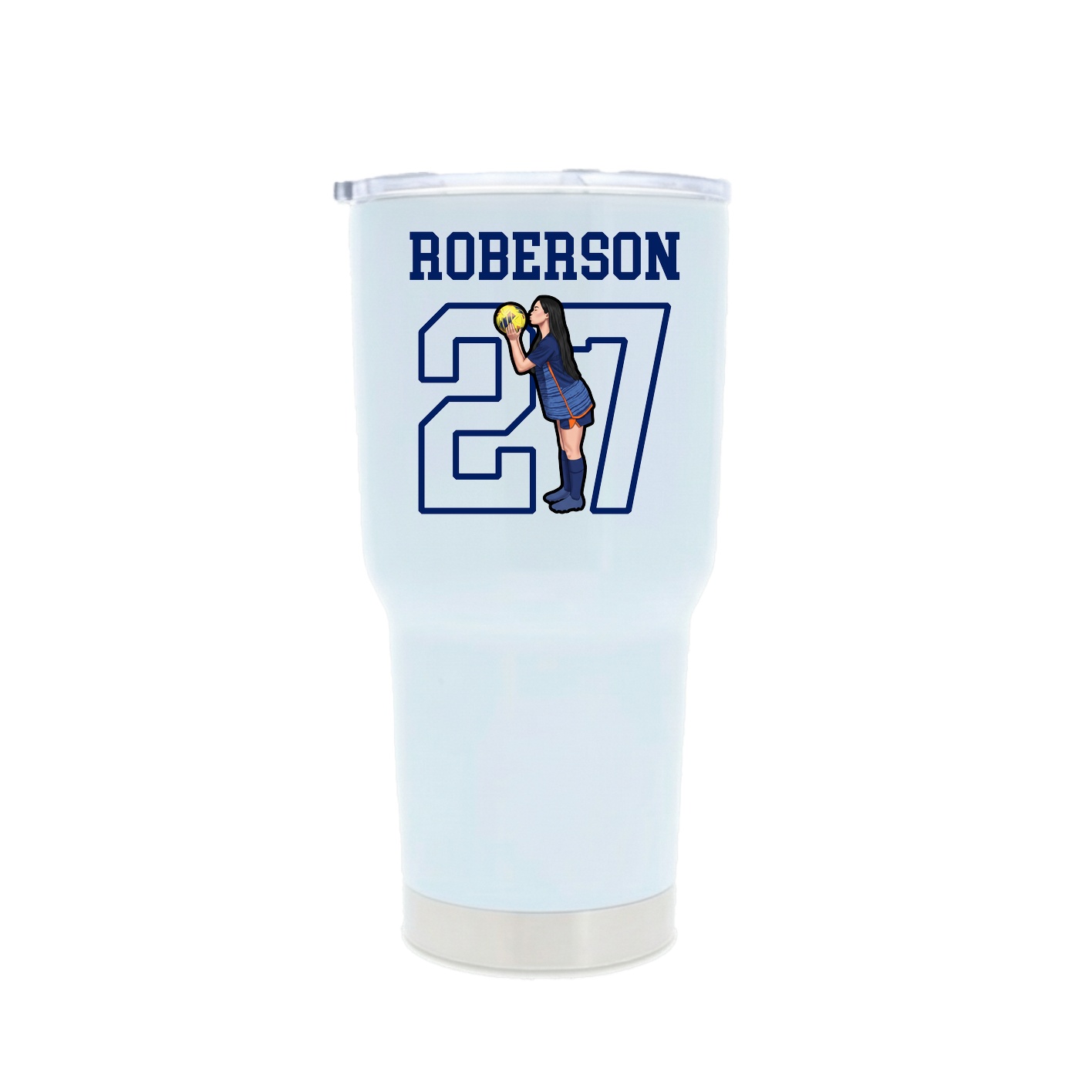 30oz Stainless Steel Tumbler — Shirsey in White