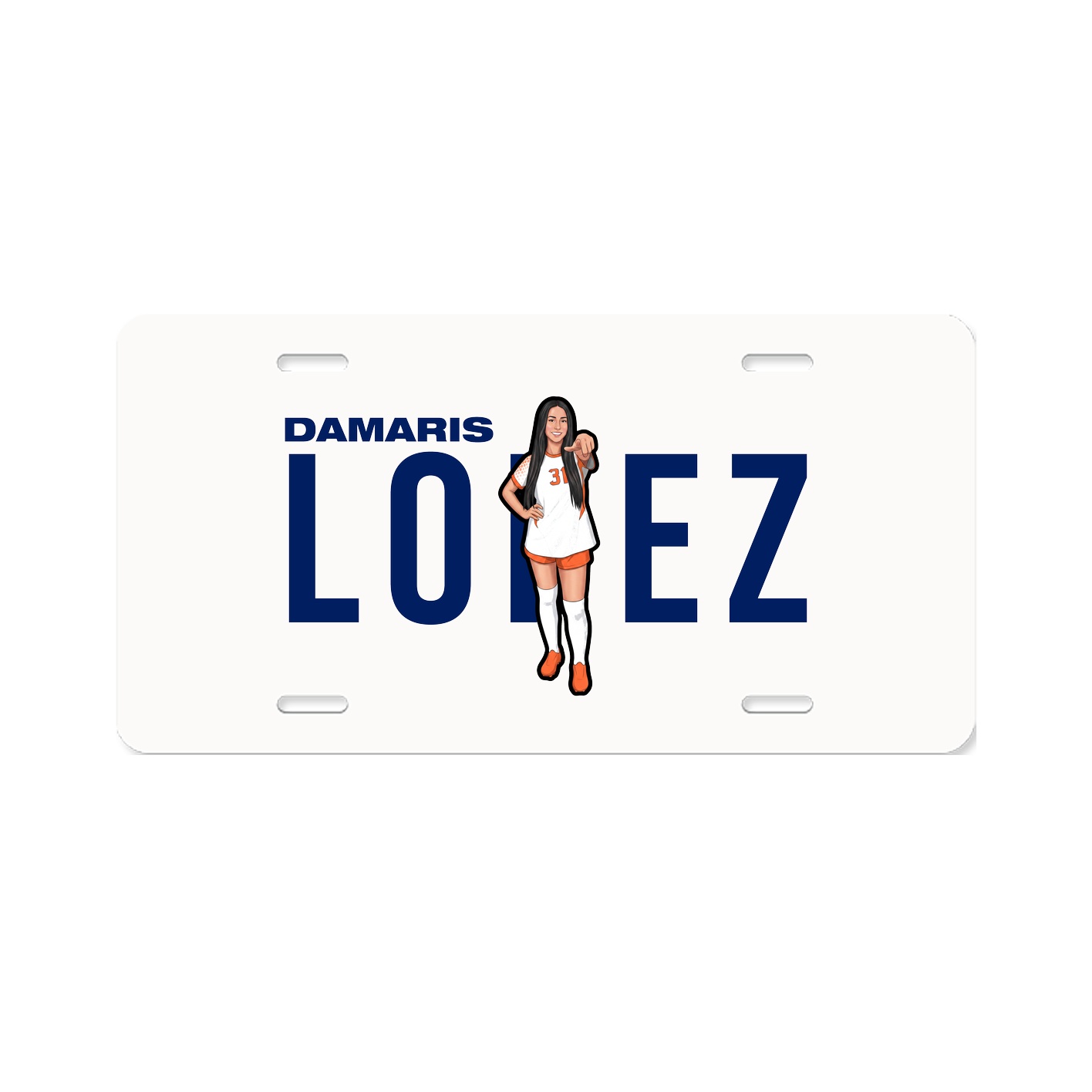 License Plate — Player Name in Classic