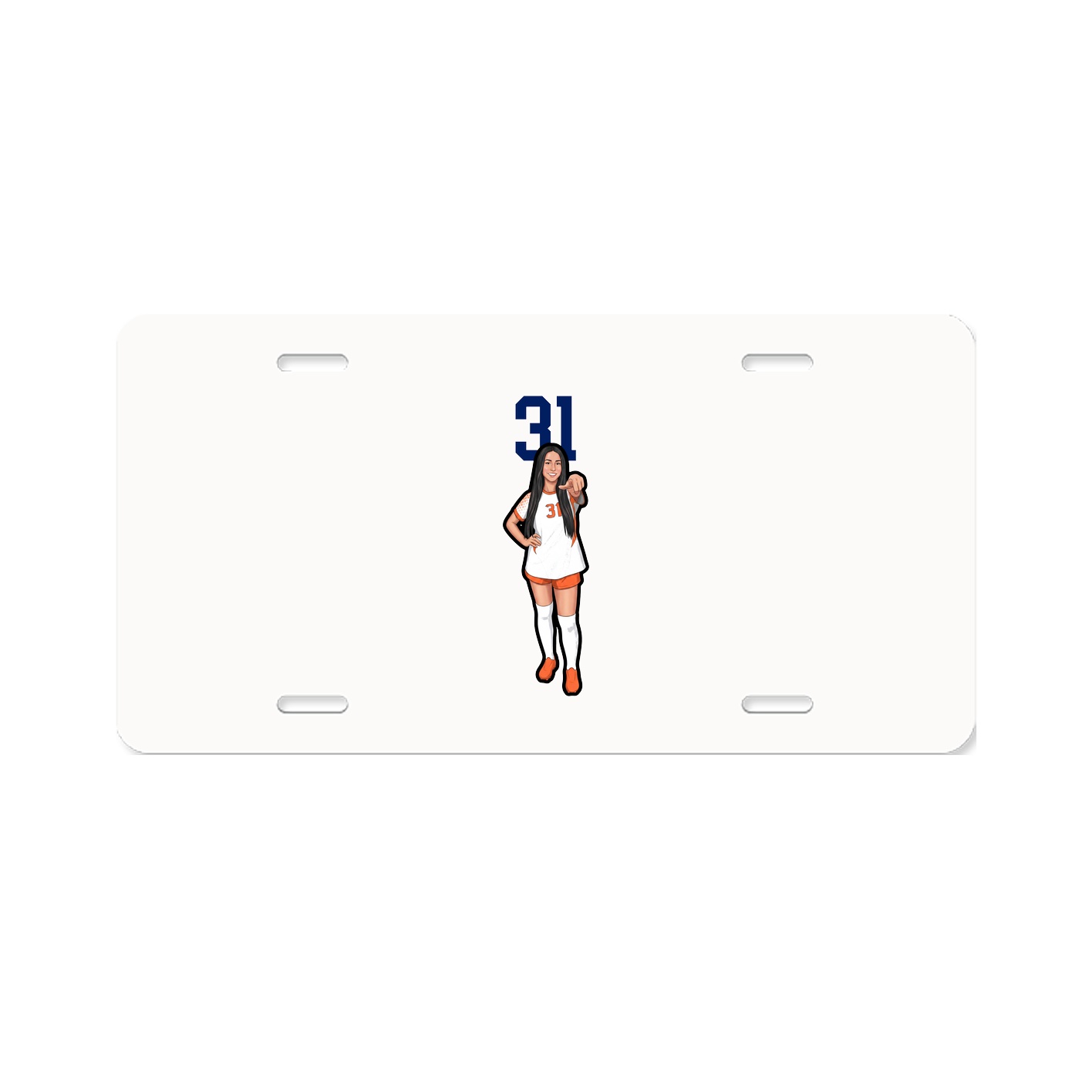 License Plate — Number Top in Classic