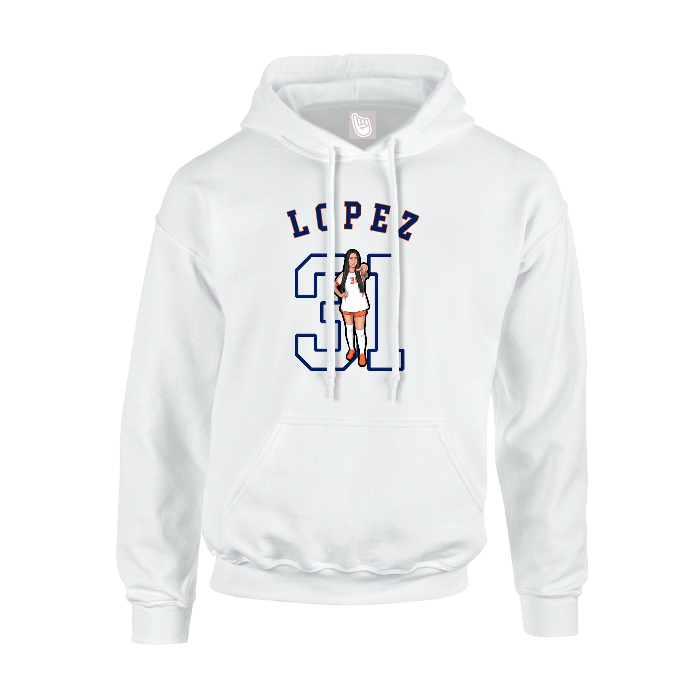 Hoodie — Shirsey Arch in White
