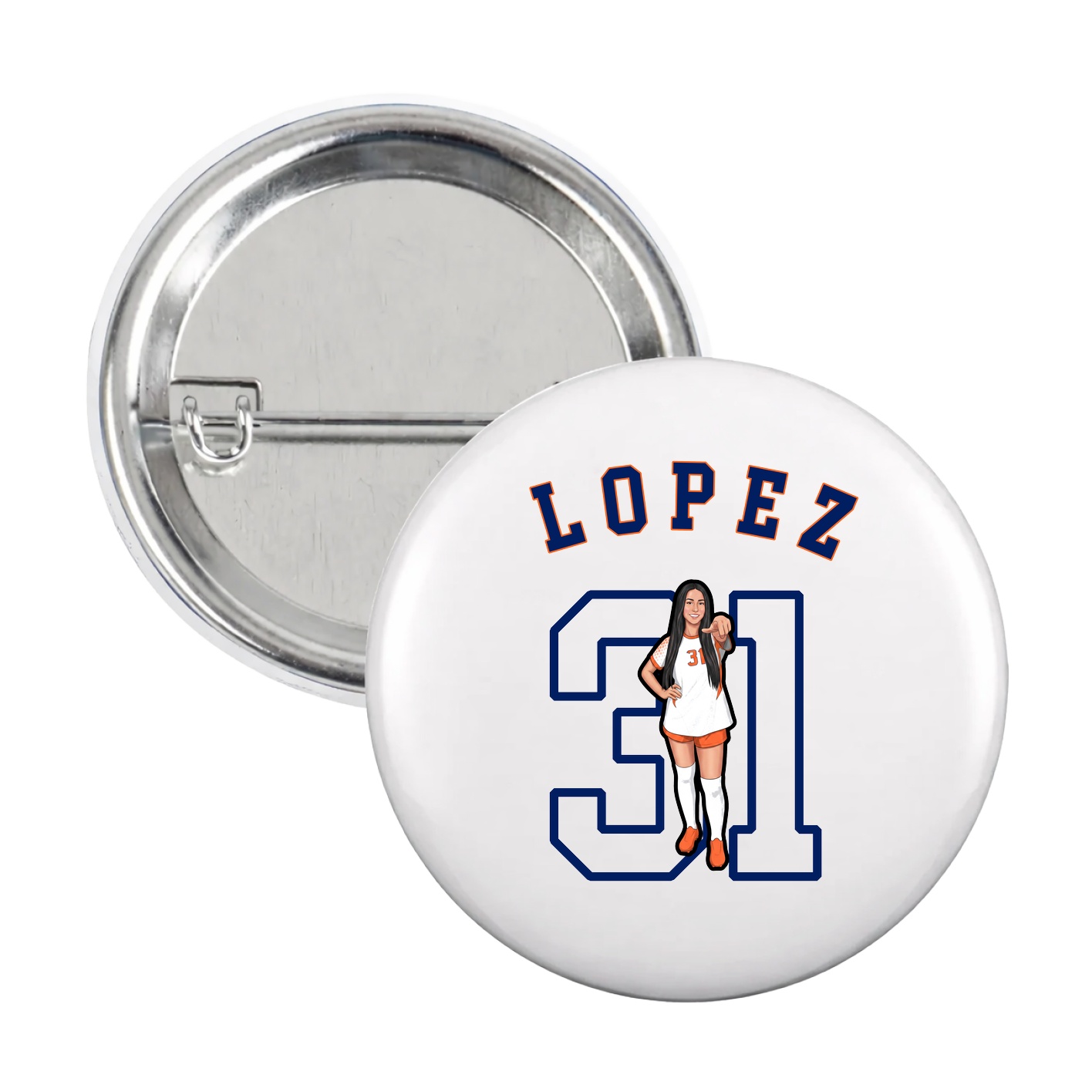 Game Day Button — Shirsey Arch in White
