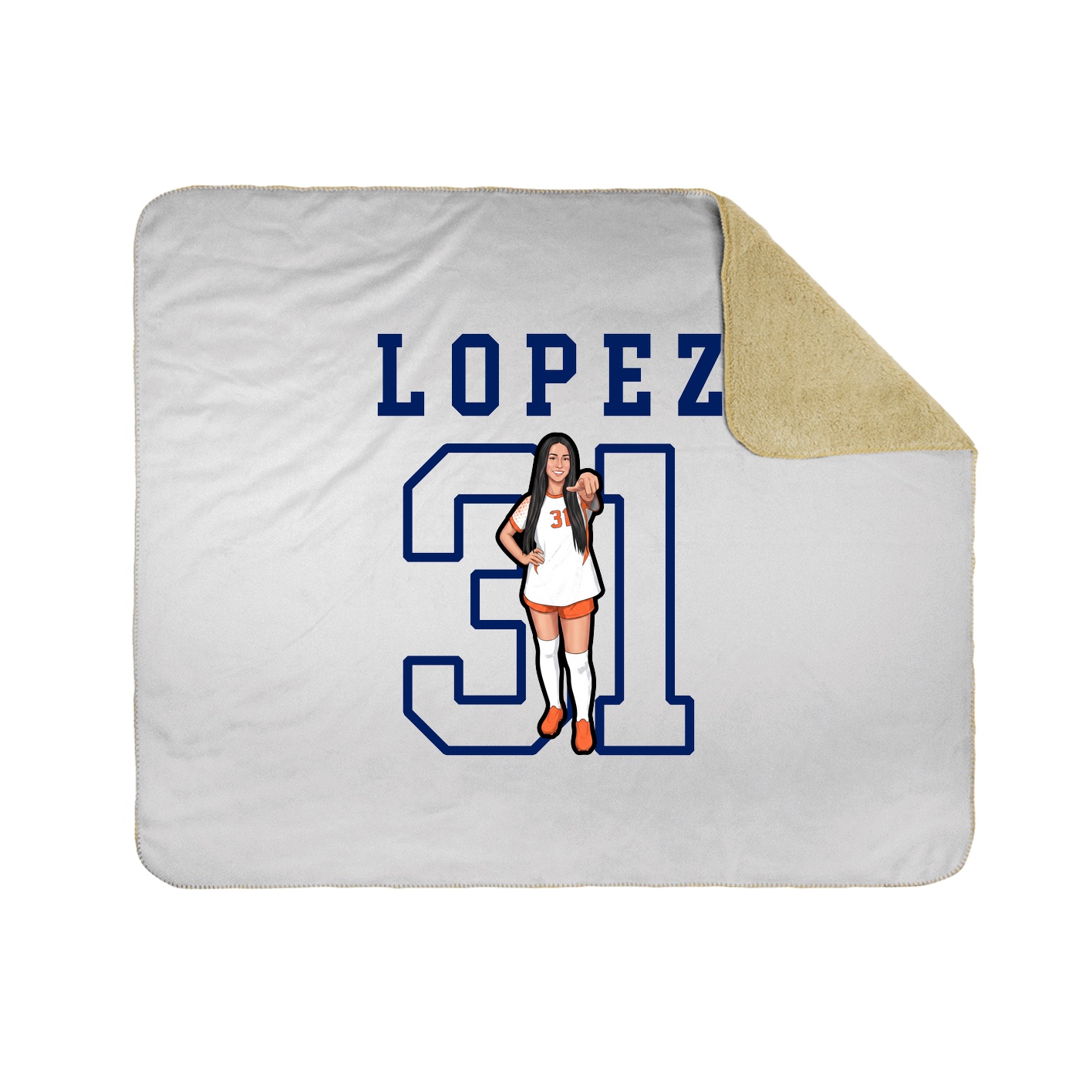 Throw Blanket — Shirsey in White